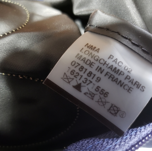 C8,137 Longchamp Blue Nylon Leather Trim Embellished - Picture 6 of 11